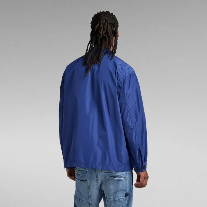 Overshirts Men GStar RAW Oversized Camp Overshirt Ballpen Blue