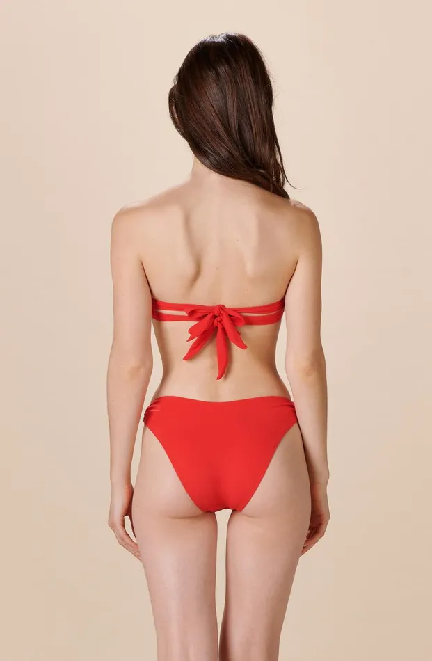 Pain De Sucre Bandeau Bikini Top Women Orhi Red