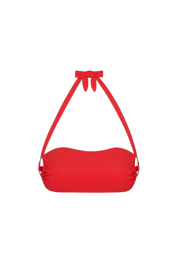 Pain De Sucre Bandeau Bikini Top Women Orhi Red