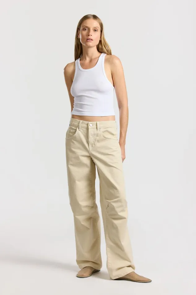 Pants Women COTTON CITIZEN Mila Pant Ecru Pants Women COTTON CITIZEN Mila Pant Ecru
