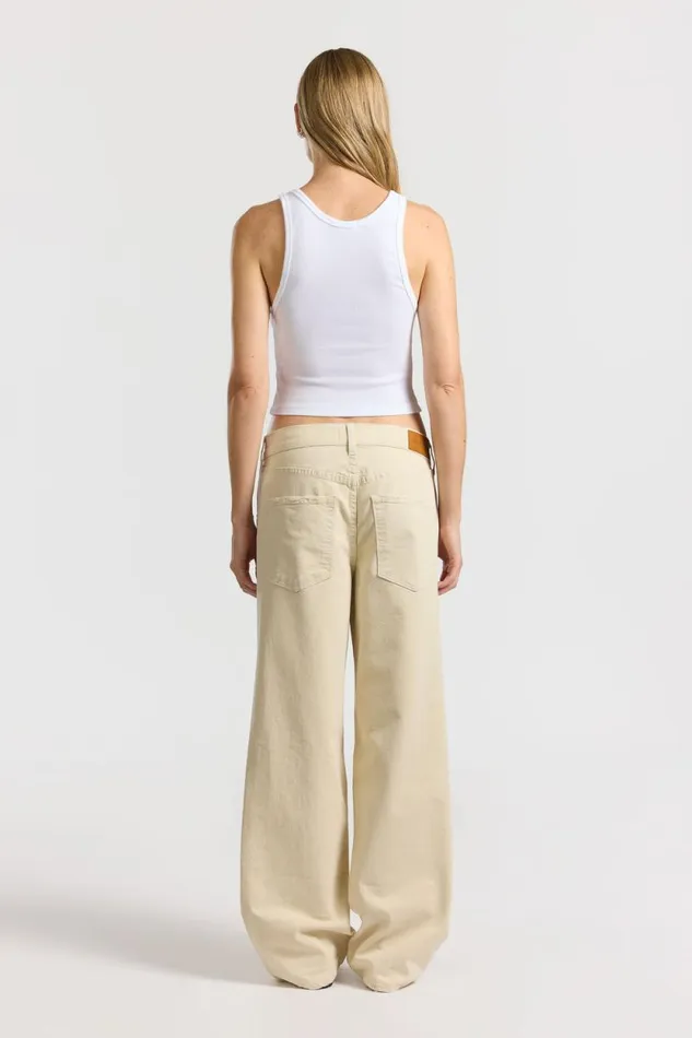 Pants Women COTTON CITIZEN Mila Pant Ecru Pants Women COTTON CITIZEN Mila Pant Ecru