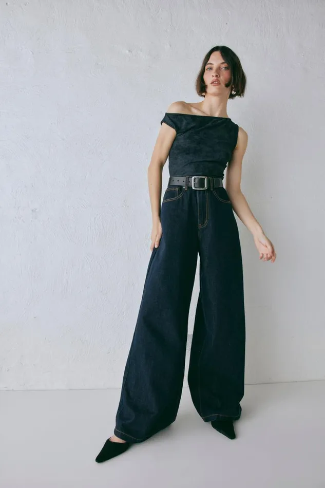 Pants Women VRG GRL Aston Denim Jeans Indigo Pants Women VRG GRL Aston Denim Jeans Indigo