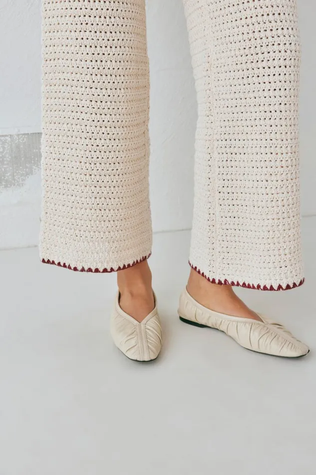 Pants Women VRG GRL Stella Knit Pants Cream Pants Women VRG GRL Stella Knit Pants Cream