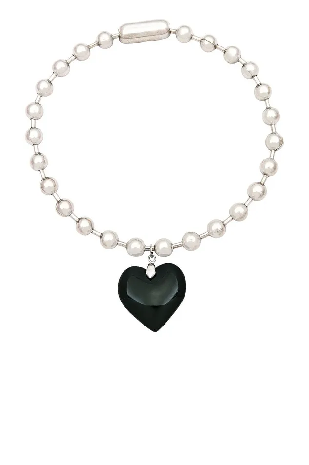 Parker Necklace Silver and Black Women Lovers and Friends Jewelry