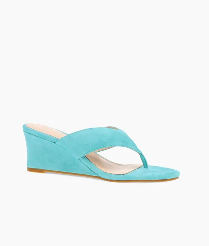 Pelle Moda Abi Wedge 8211 Aqua Aqua Kid Suede Women Sandals Pelle Moda Abi Wedge 8211 Aqua Aqua Kid Suede Women Sandals