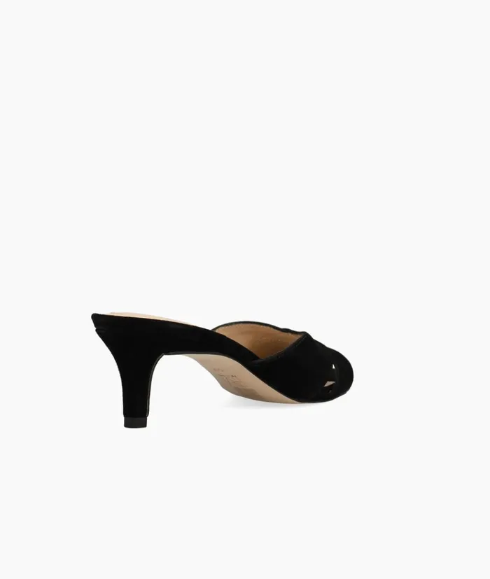 Pelle Moda Bea Slide 8211 Black Black Kid Suede Women Low Heels Pelle Moda Bea Slide 8211 Black Black Kid Suede Women Low Heels