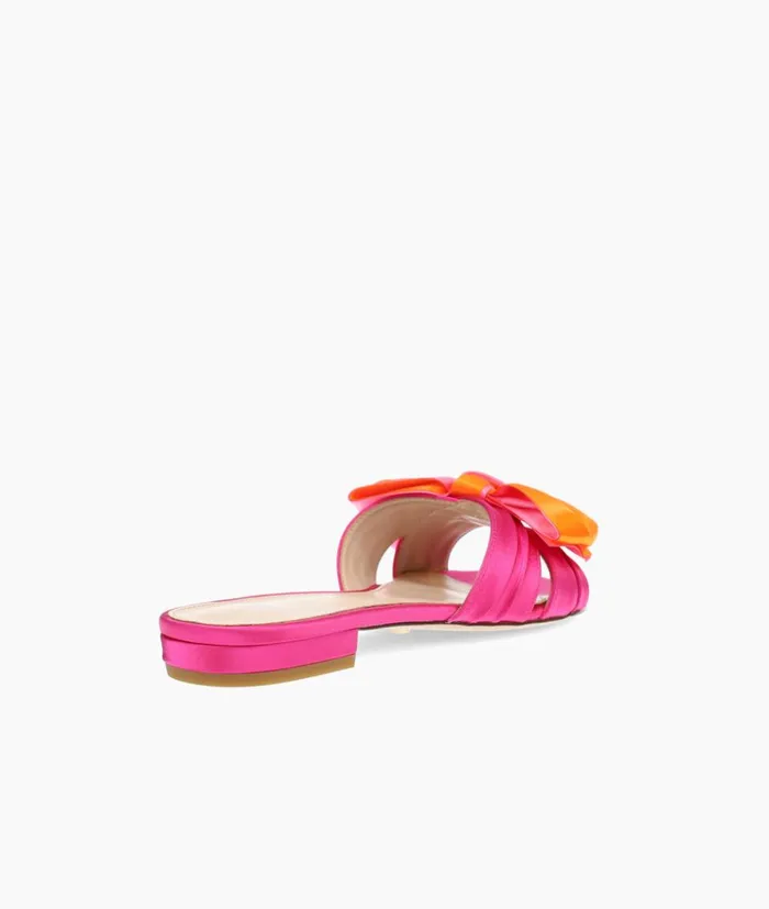 Pelle Moda Becall Slide 8211 Pink Pink Combo Satin Women Sandals Pelle Moda Becall Slide 8211 Pink Pink Combo Satin Women Sandals