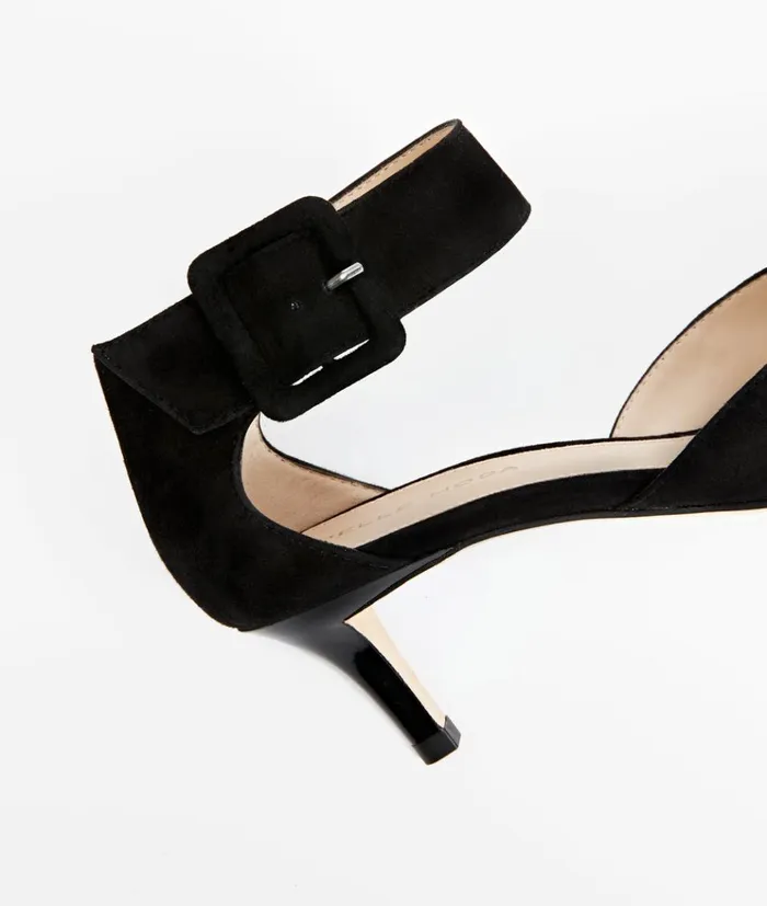 Pelle Moda Berlin Low Heel 8211 Black Black Kid Suede Women Low Heels Pelle Moda Berlin Low Heel 8211 Black Black Kid Suede Women Low Heels