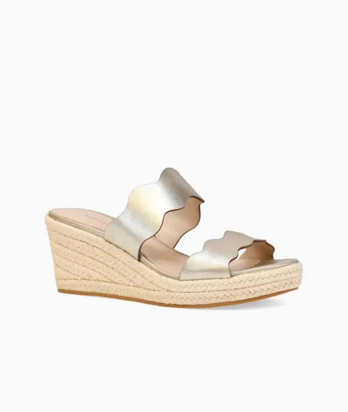 Pelle Moda Krew Wedge 8211 Gold Platinum Gold Metallic Suede Women Wedges Pelle Moda Krew Wedge 8211 Gold Platinum Gold Metallic Suede Women Wedges