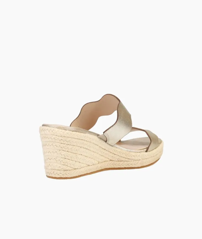 Pelle Moda Krew Wedge 8211 Gold Platinum Gold Metallic Suede Women Wedges Pelle Moda Krew Wedge 8211 Gold Platinum Gold Metallic Suede Women Wedges