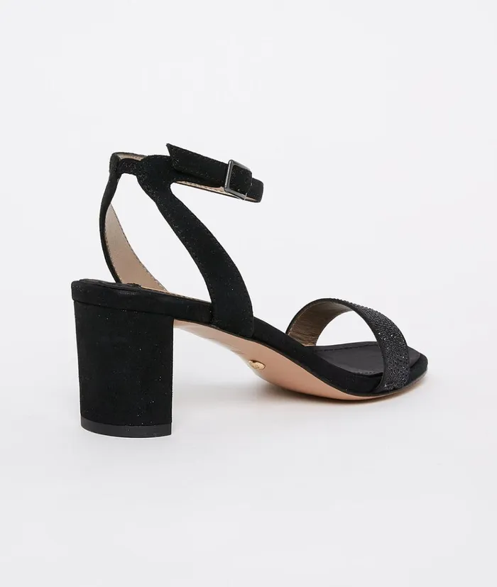 Pelle Moda Moira Low Heel 8211 Black Black SatinShimmer Suede Women Low Heels Pelle Moda Moira Low Heel 8211 Black Black SatinShimmer Suede Women Low Heels