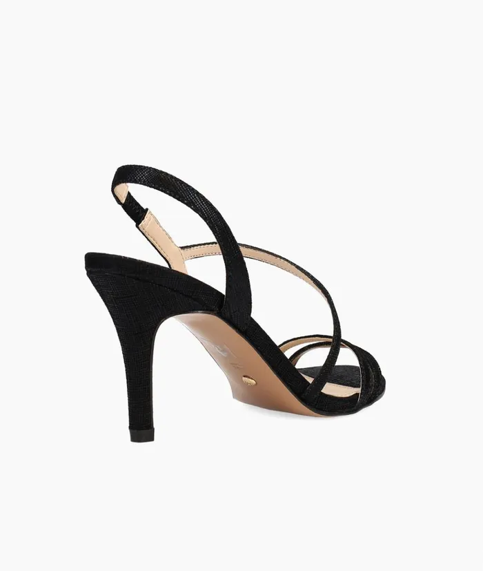 Pelle Moda Rooni Mid Heel 8211 Black Black Metallic Cross Suede Women High Heels Pelle Moda Rooni Mid Heel 8211 Black Black Metallic Cross Suede Women High Heels