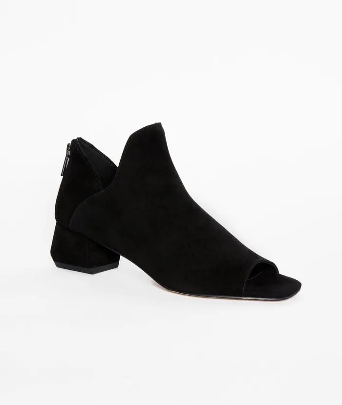 Pelle Moda Vonn Bootie 8211 Black Black Kid Suede Women Low Heels Pelle Moda Vonn Bootie 8211 Black Black Kid Suede Women Low Heels