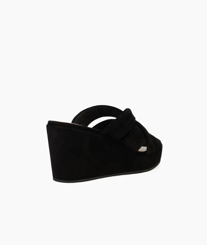Pelle Moda Wilona Wedge 8211 Black Black Kid Suede Women Wedges Pelle Moda Wilona Wedge 8211 Black Black Kid Suede Women Wedges