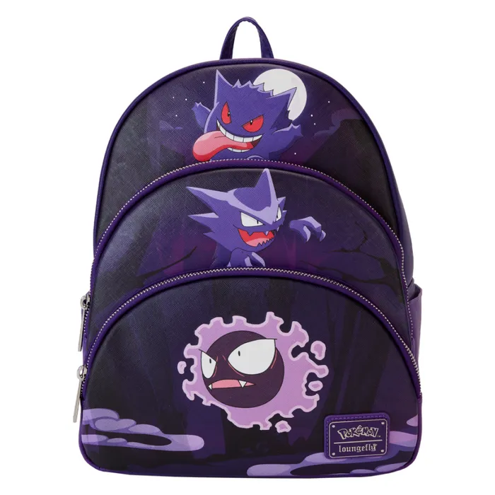 Pokmon Gengar Evolution Triple Pocket Mini Backpack Unisex Loungefly Backpacks Pokmon Gengar Evolution Triple Pocket Mini Backpack Unisex Loungefly Backpacks