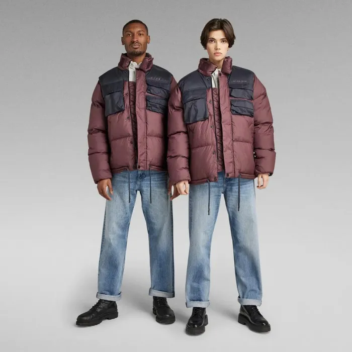 Puffer Jackets MenWomen GStar RAW Unisex Attac Utility Puffer Vineyard Wine