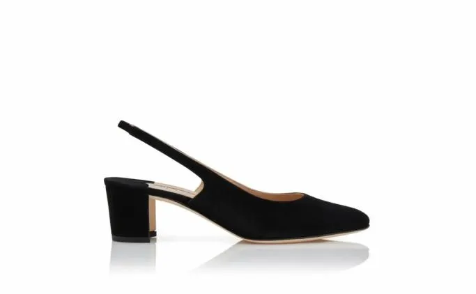 Pumps Women Manolo Blahnik ALLURASANBlack Suede Slingback Pumps Pumps Women Manolo Blahnik ALLURASANBlack Suede Slingback Pumps