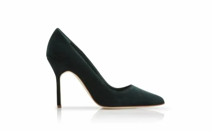 Pumps Women Manolo Blahnik BB VELVETDark Green Velvet Pointed Toe Pumps Pumps Women Manolo Blahnik BB VELVETDark Green Velvet Pointed Toe Pumps