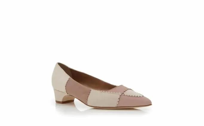 Pumps Women Manolo Blahnik MALANGOBeige And Cream Suede Patchwork Pumps Pumps Women Manolo Blahnik MALANGOBeige And Cream Suede Patchwork Pumps