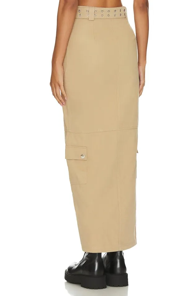 Remy Maxi Skirt Taupe Neutral Women Lovers and Friends Skirts