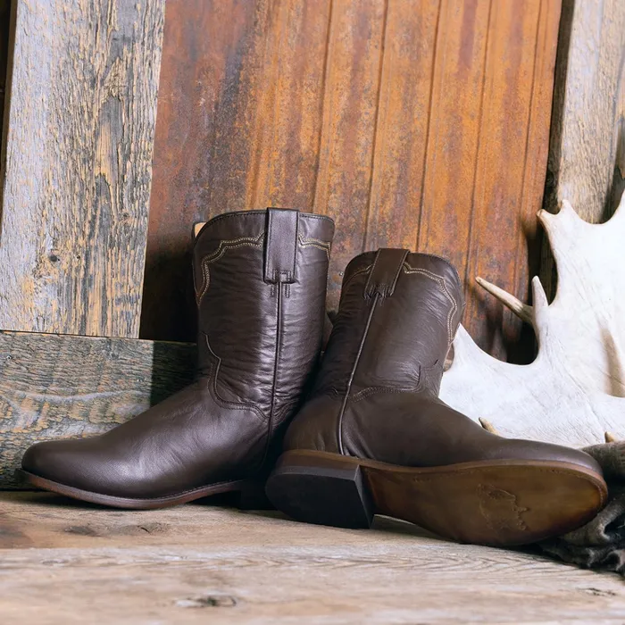 Ropers Men Stetson Puncher Boots Brown
