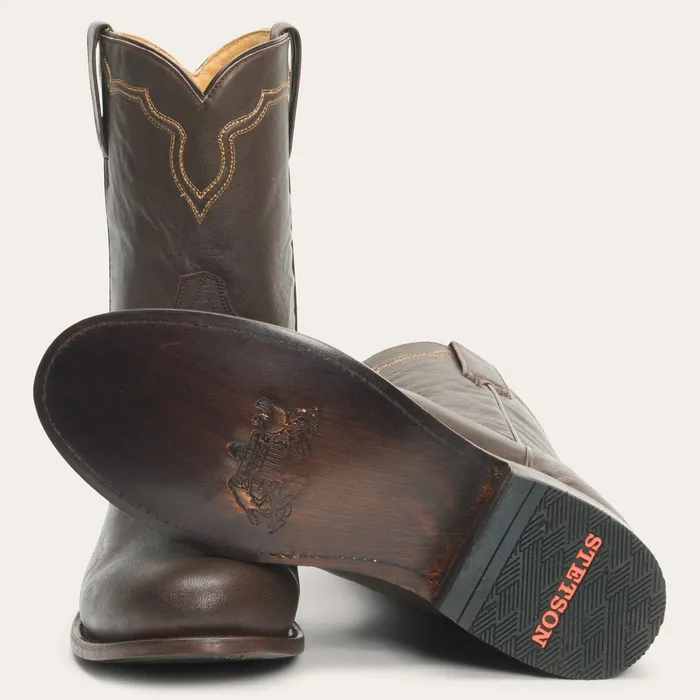 Ropers Men Stetson Puncher Boots Brown