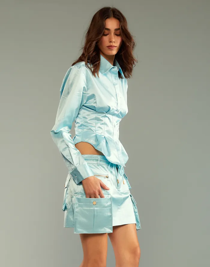 S Cargo Skirt 8211 Blue Women Cynthia Rowley Bottoms