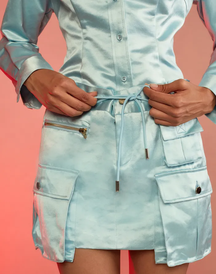 S Cargo Skirt 8211 Blue Women Cynthia Rowley Bottoms