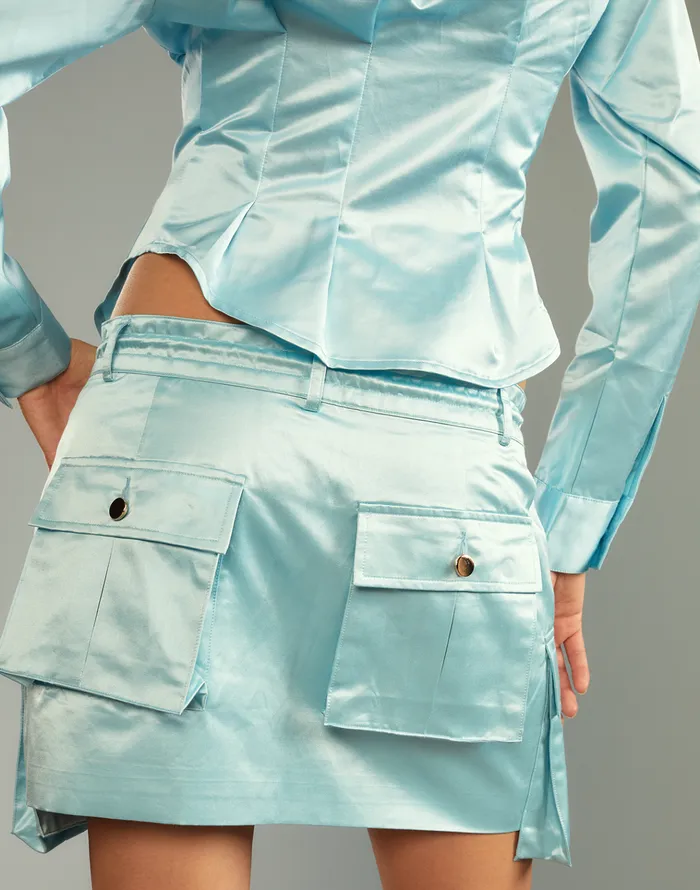 S Cargo Skirt 8211 Blue Women Cynthia Rowley Bottoms