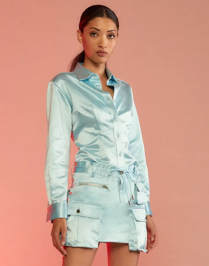 S Cargo Skirt 8211 Blue Women Cynthia Rowley Bottoms