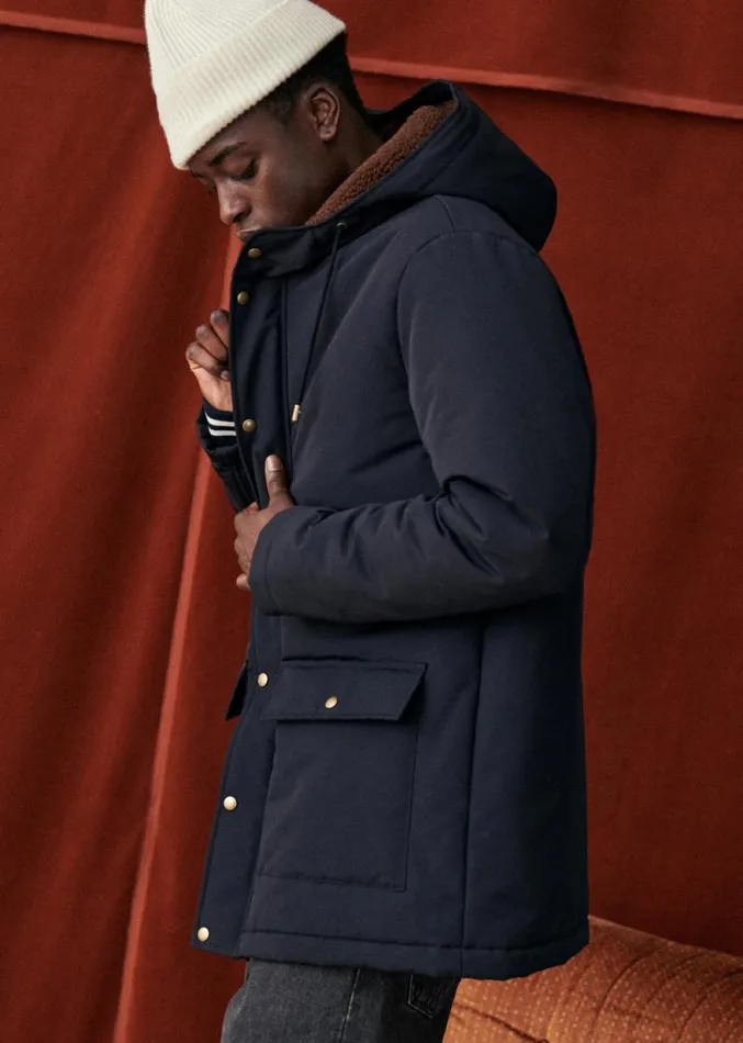 Szane Jackets and Coats Mens Aintree Parka Navy Blue