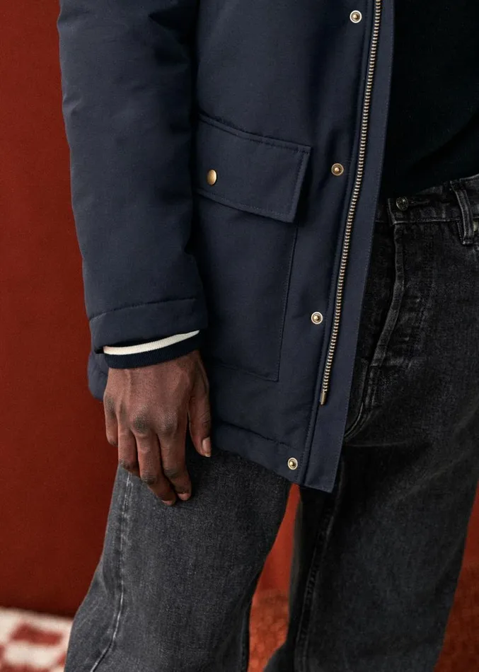 Szane Jackets and Coats Mens Aintree Parka Navy Blue