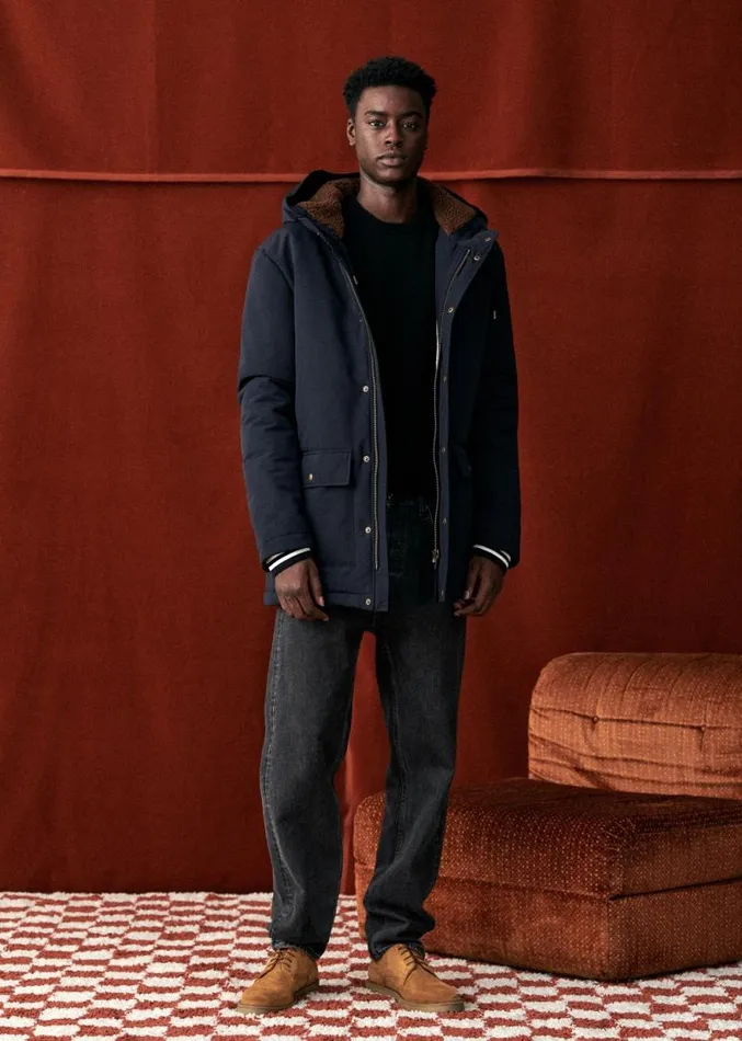 Szane Jackets and Coats Mens Aintree Parka Navy Blue