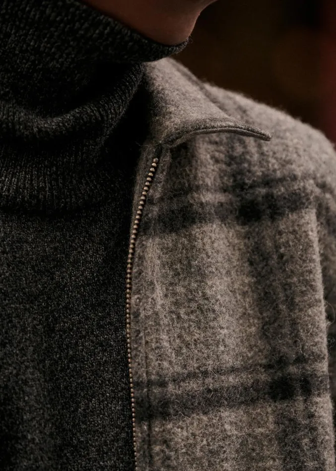 Szane Jackets and Coats Mens Jefferson Jacket Grey Tiles