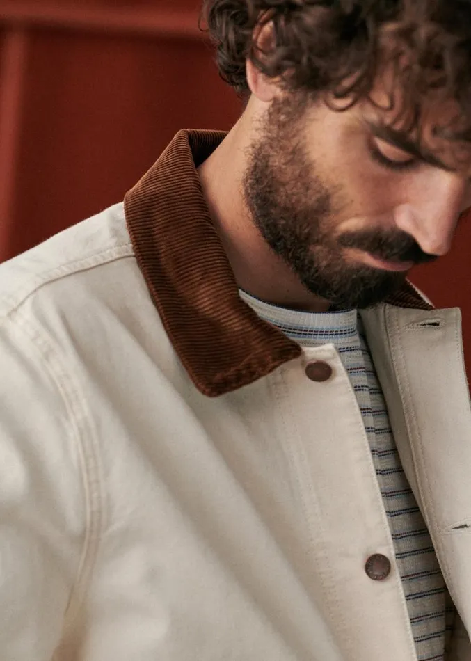 Szane Jackets and Coats Mens VANSON Jacket Ecru Brown