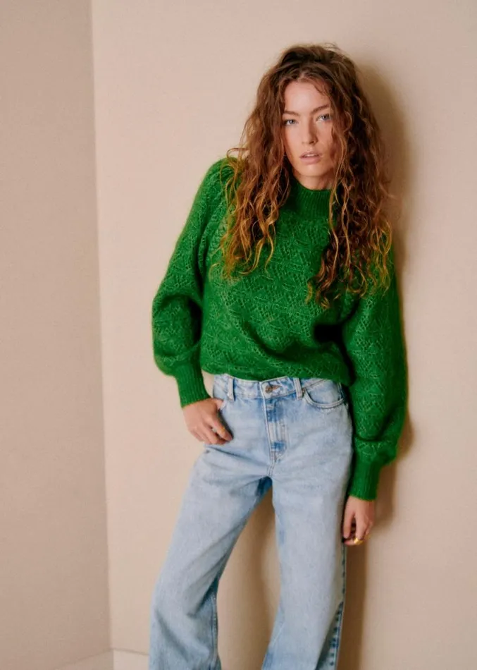 Szane Knitwear Womens Anneka Jumper 70039s Green