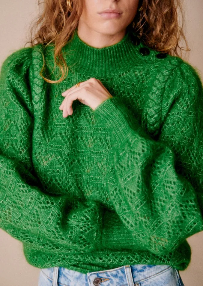 Szane Knitwear Womens Anneka Jumper 70039s Green