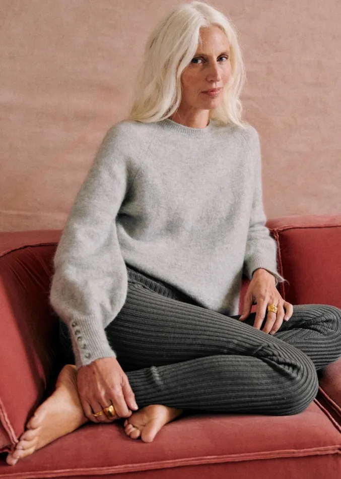 Szane Knitwear Womens Louise Jumper Mottled Grey