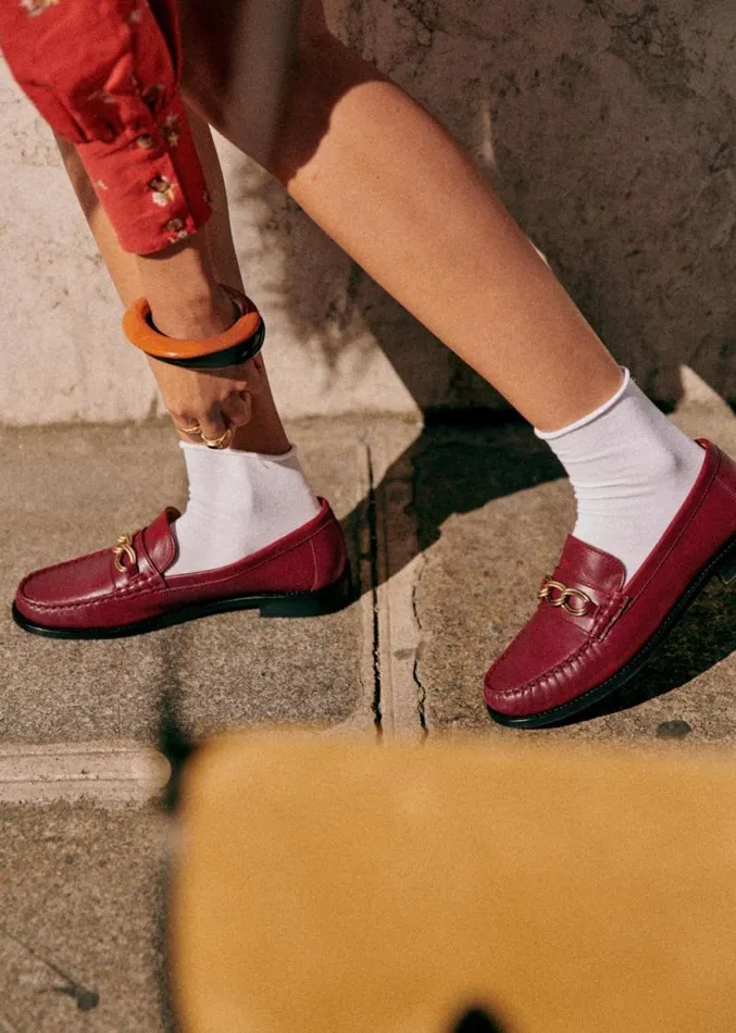 Szane Loafers and Sneakers Womens Vicky Loafers Smooth Red