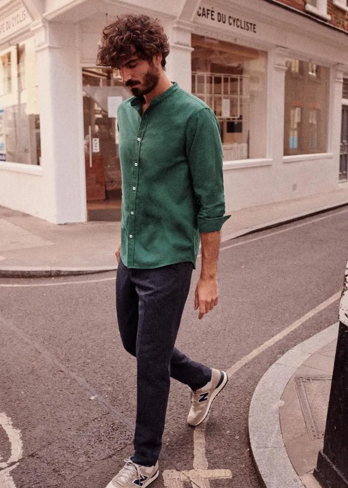 Szane Shirts Mens Benny Flannel Shirt Green