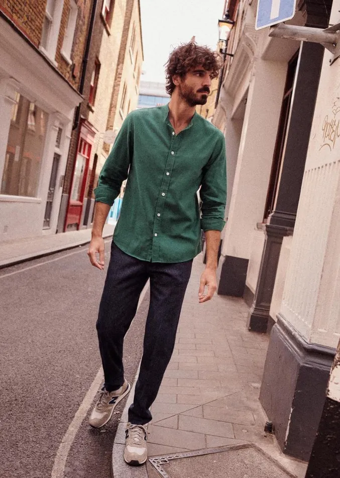Szane Shirts Mens Benny Flannel Shirt Green
