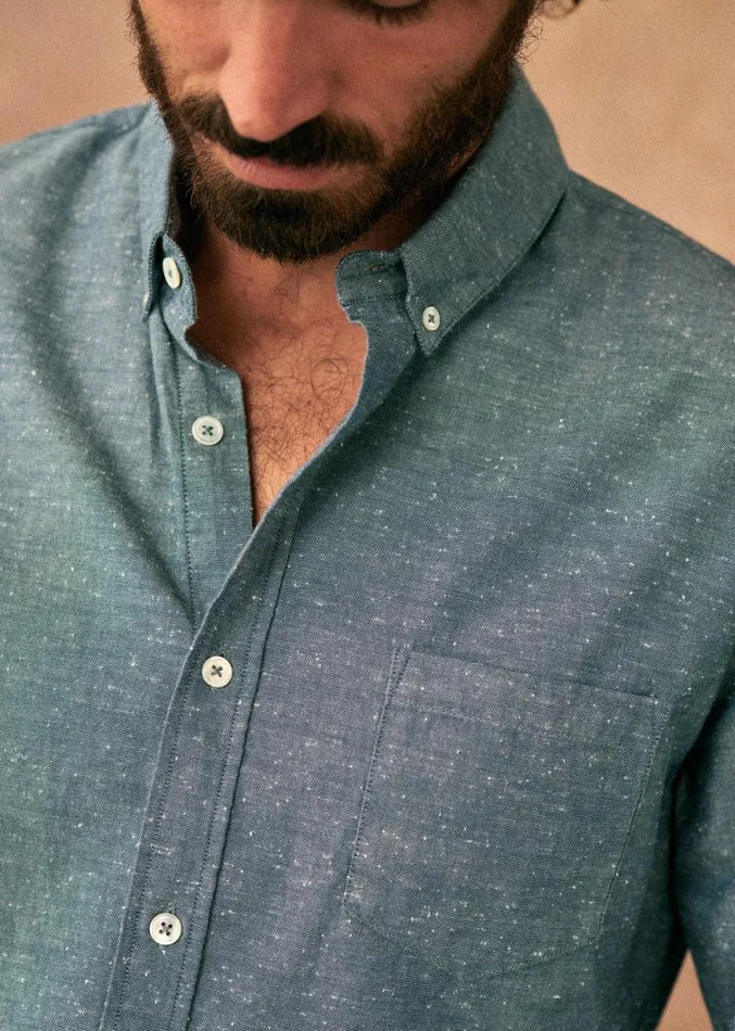 Szane Shirts Mens Charlie Shirt Light Blue Mottled