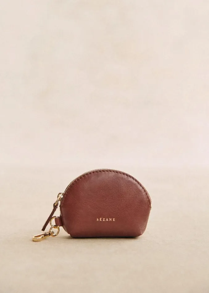 Szane Wallets Womens Sacha Coin Case Smooth Natural Leather