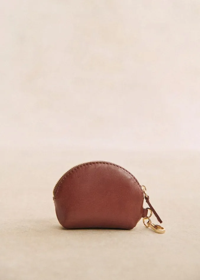 Szane Wallets Womens Sacha Coin Case Smooth Natural Leather