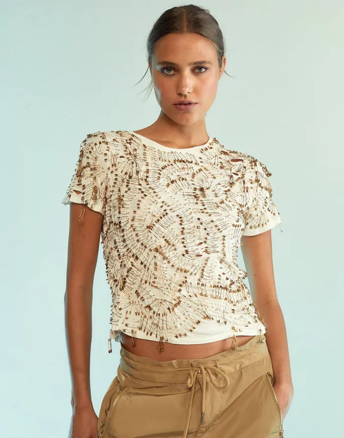 Safety First Tee 8211 White Women Cynthia Rowley Tops