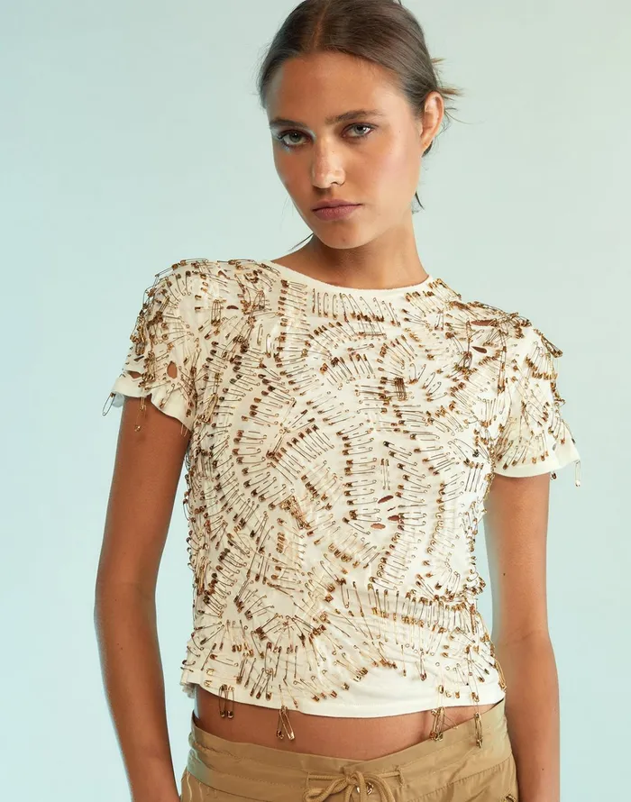Safety First Tee 8211 White Women Cynthia Rowley Tops