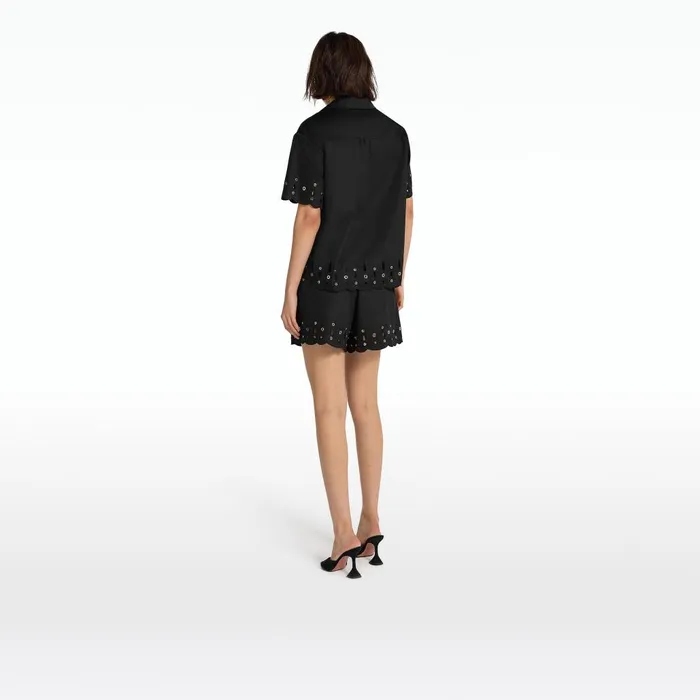 Safiyaa Aleinor Black Cotton Top Women Tops
