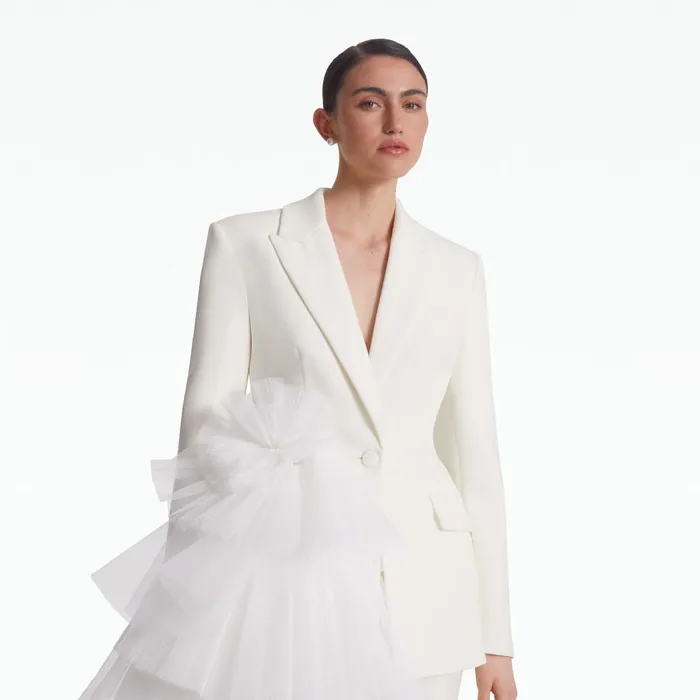 Safiyaa Alexandre Ivory Jacket Women Jackets and Coats