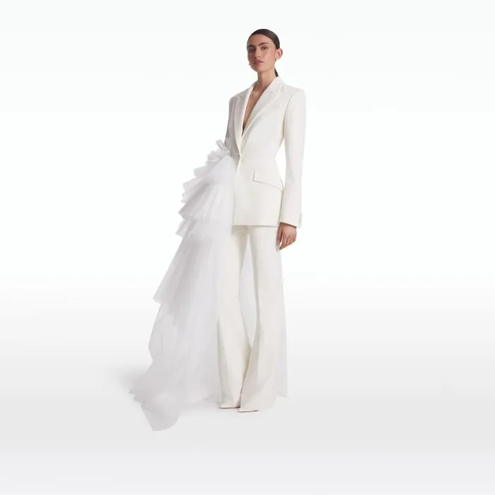 Safiyaa Alexandre Ivory Jacket Women Jackets and Coats