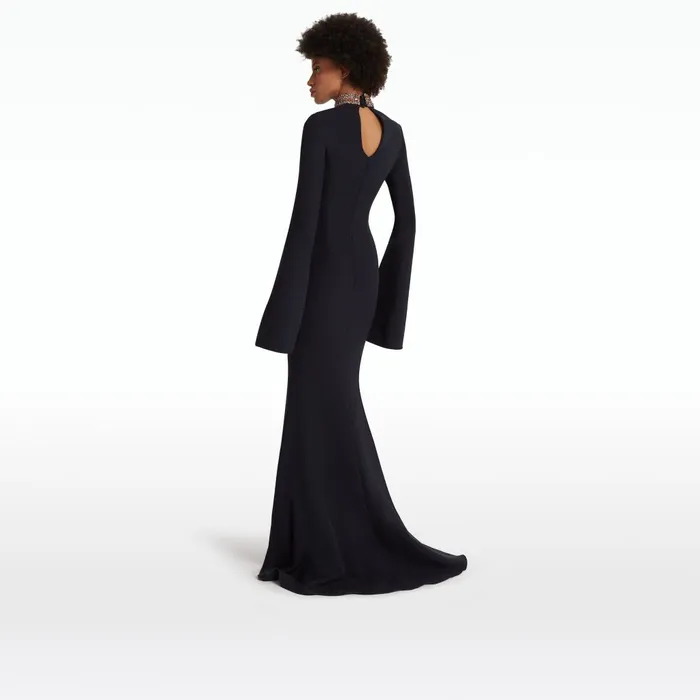 Safiyaa Anouk Midnight Navy Long Dress Women Dresses